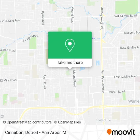 Cinnabon map
