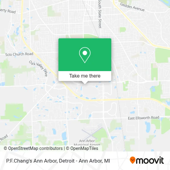 P.F.Chang's Ann Arbor map