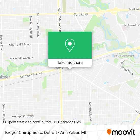Kreger Chiropractic map