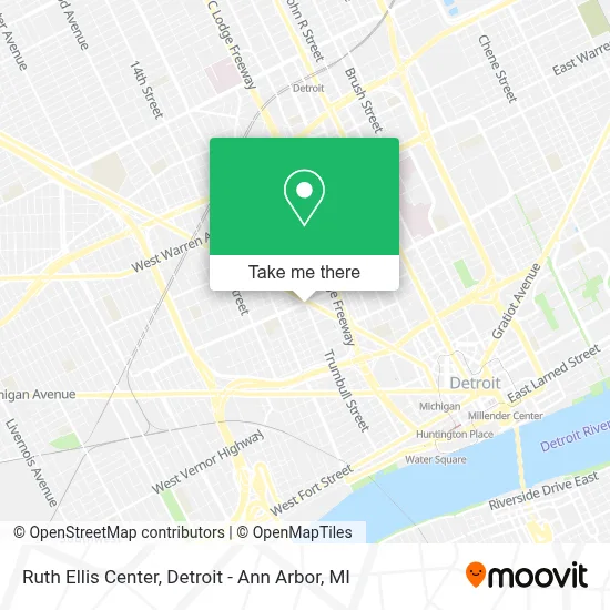 Ruth Ellis Center map