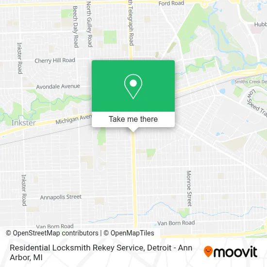 Residential Locksmith Rekey Service map