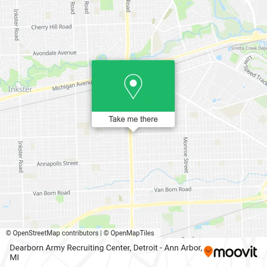 Dearborn Army Recruiting Center map