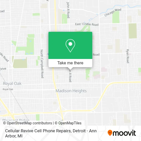 Cellular Revive Cell Phone Repairs map