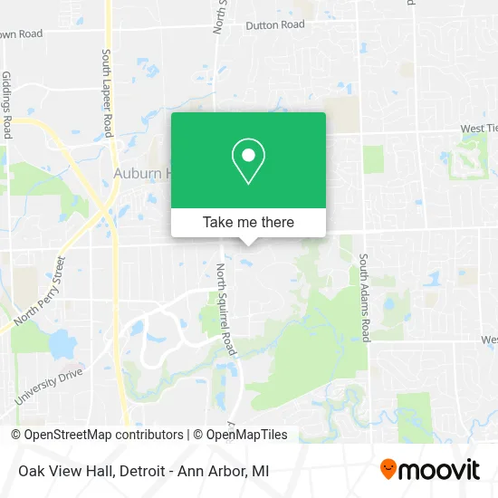 Oak View Hall map