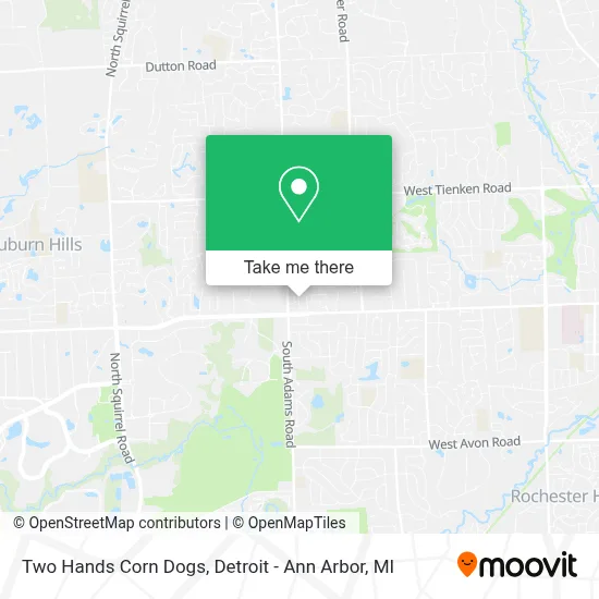 Two Hands Corn Dogs map