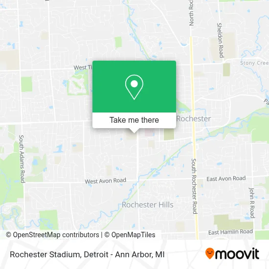 Rochester Stadium map