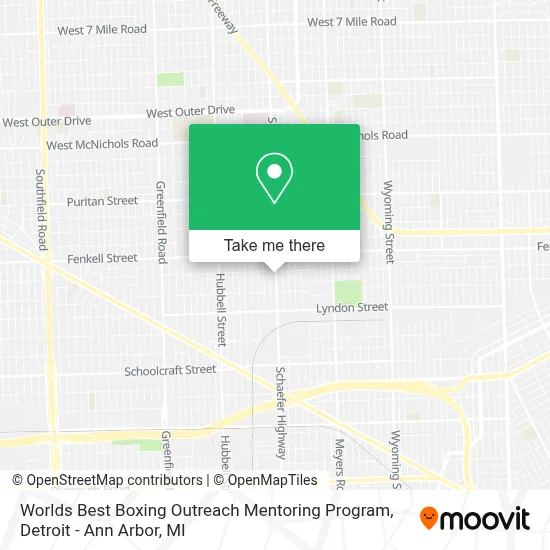 Worlds Best Boxing Outreach Mentoring Program map