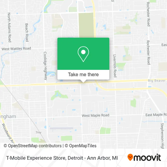 T-Mobile Experience Store map