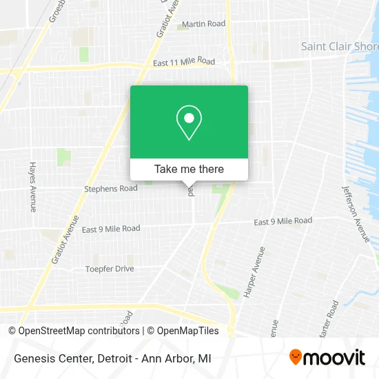 Genesis Center map
