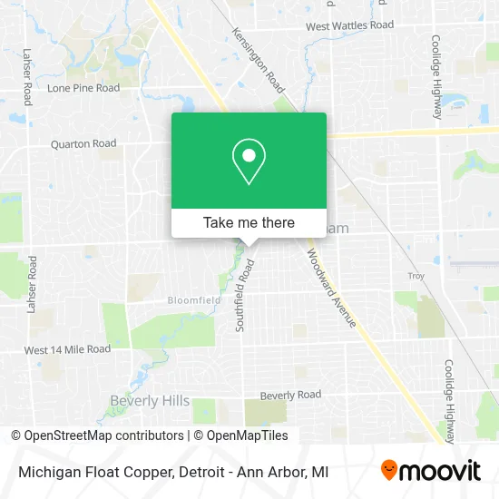 Michigan Float Copper map