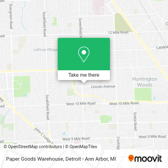 Paper Goods Warehouse map