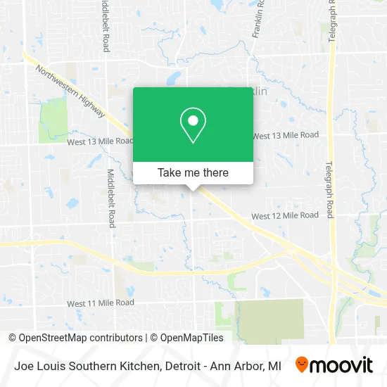Joe Louis Southern Kitchen map