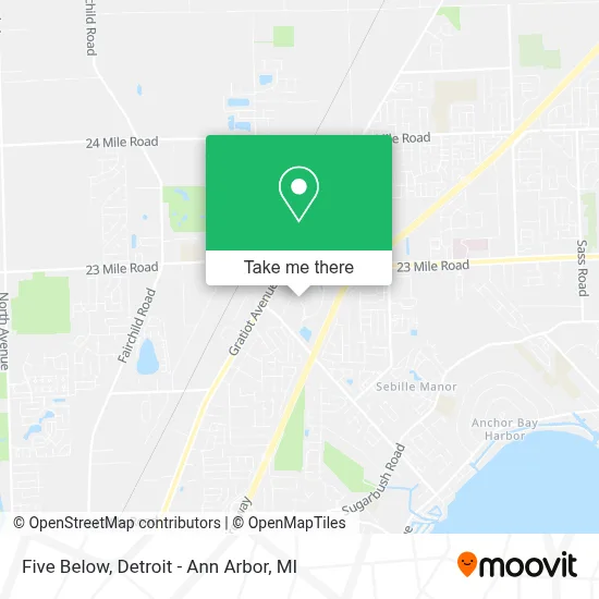 Five Below map