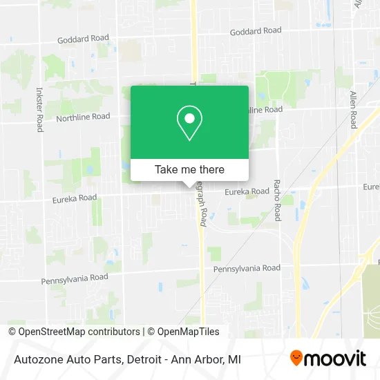 Autozone Auto Parts map