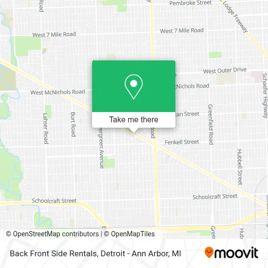 Back Front Side Rentals map