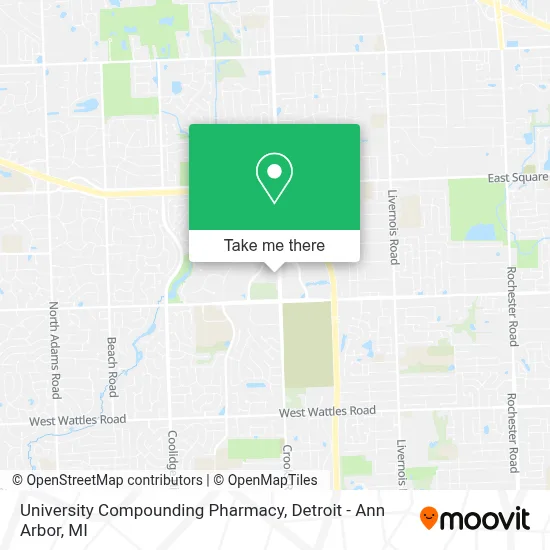 University Compounding Pharmacy map
