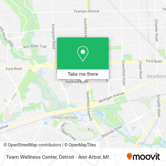 Team Wellness Center map