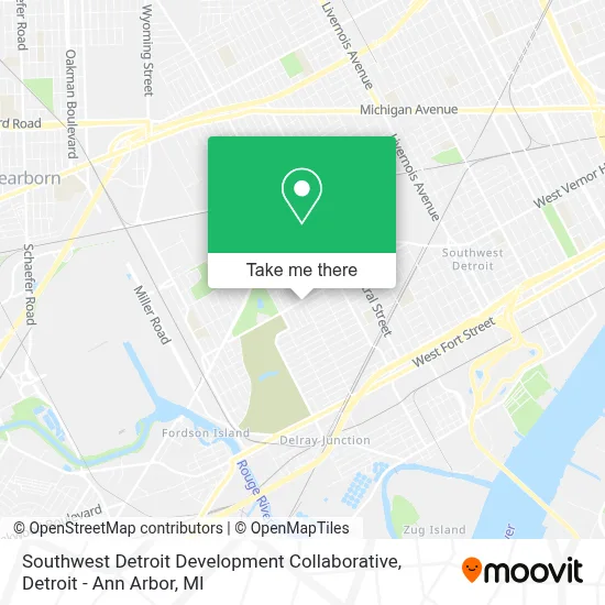 Southwest Detroit Development Collaborative map
