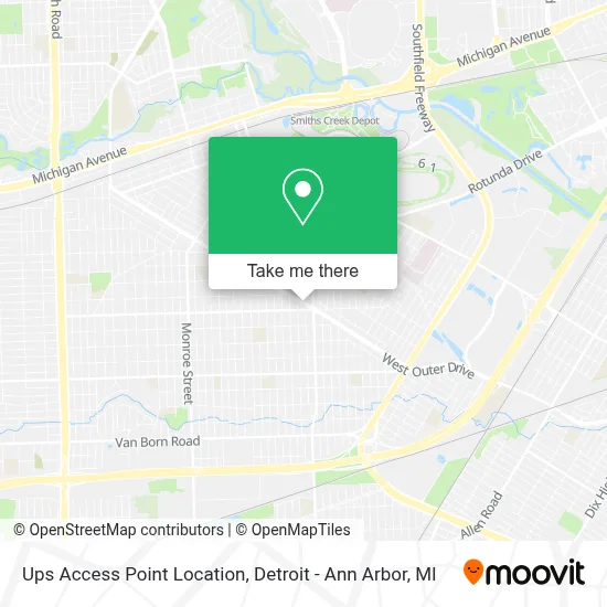 Ups Access Point Location map