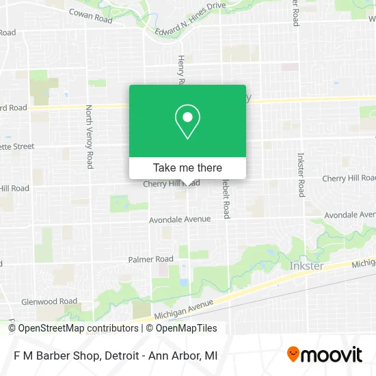 F M Barber Shop map