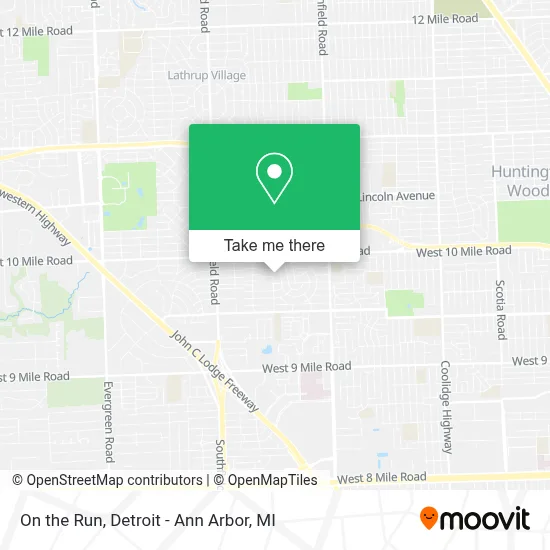 On the Run map