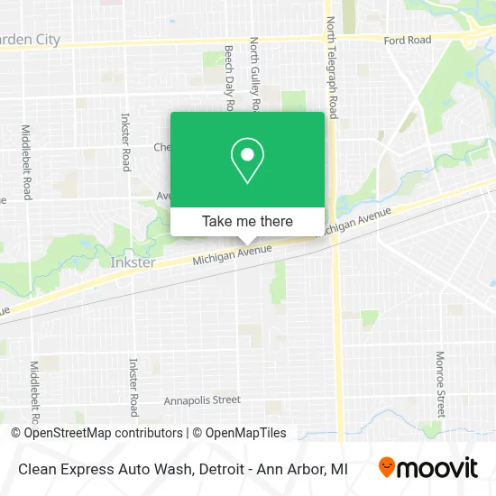 Clean Express Auto Wash map