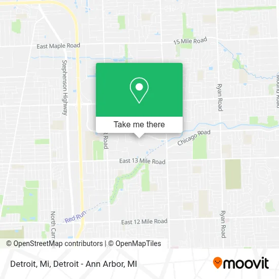 Detroit, Mi map