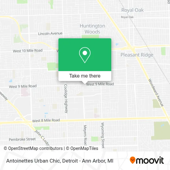 Antoinettes Urban Chic map