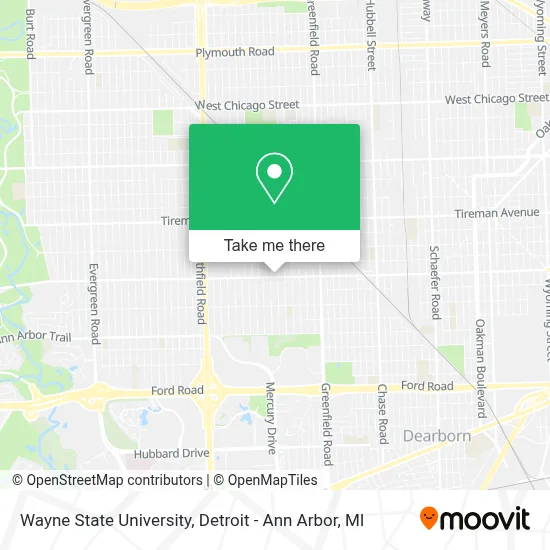 Wayne State University map