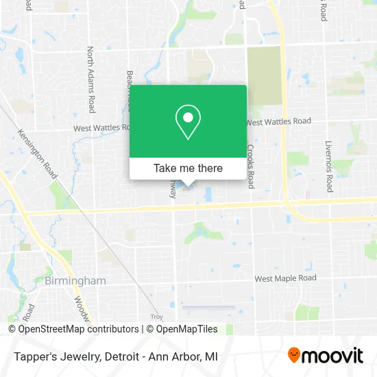 Tapper's Jewelry map
