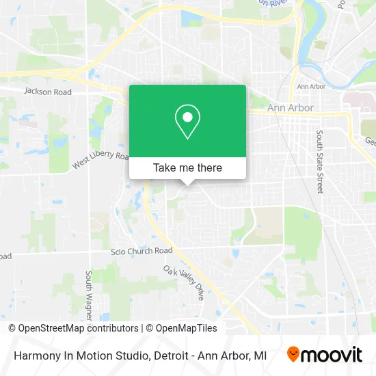 Harmony In Motion Studio map