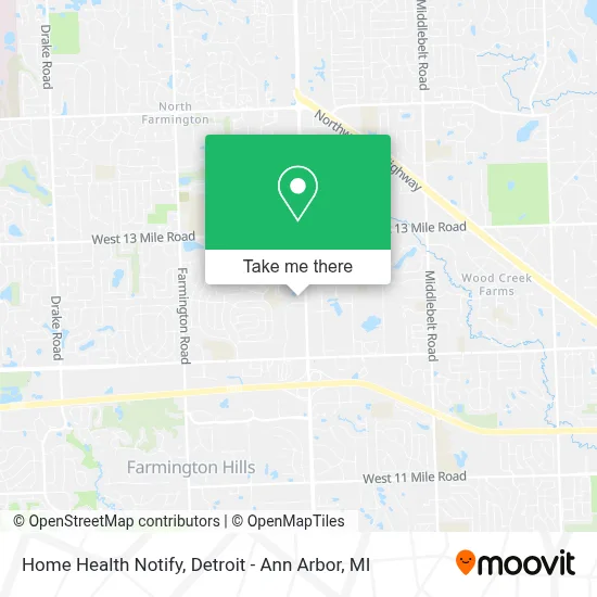 Home Health Notify map