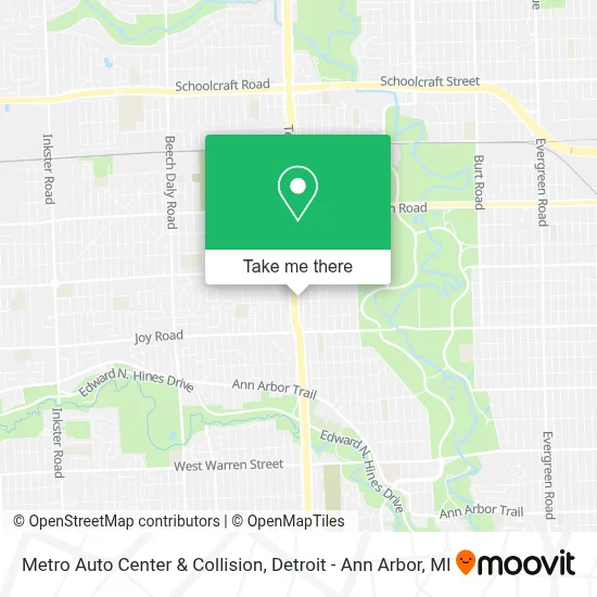 Metro Auto Center & Collision map
