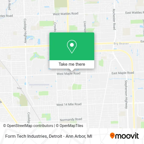 Form Tech Industries map