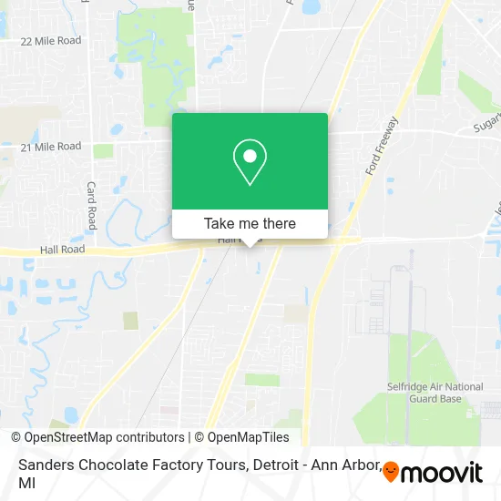 Sanders Chocolate Factory Tours map