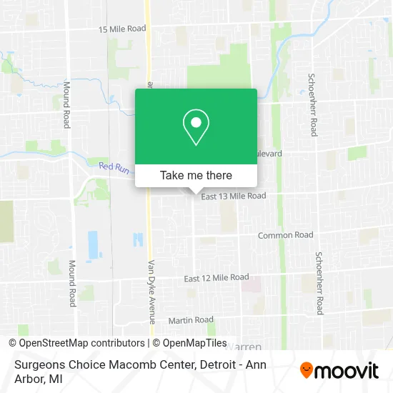 Surgeons Choice Macomb Center map