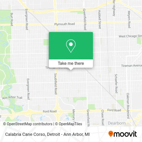 Calabria Cane Corso map