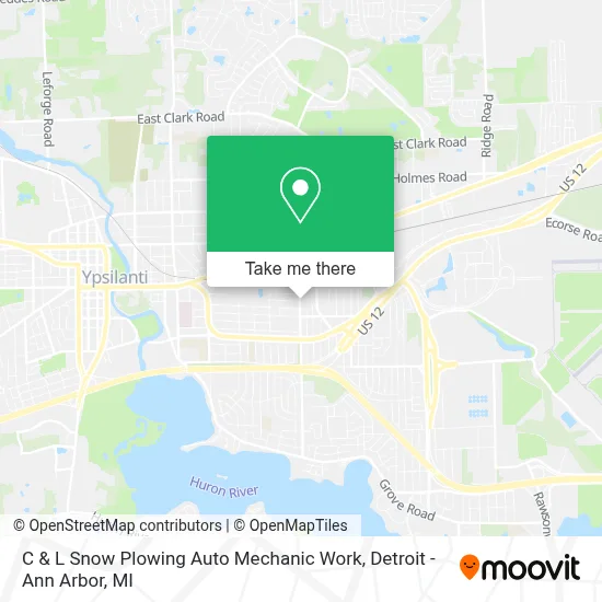 C & L Snow Plowing Auto Mechanic Work map