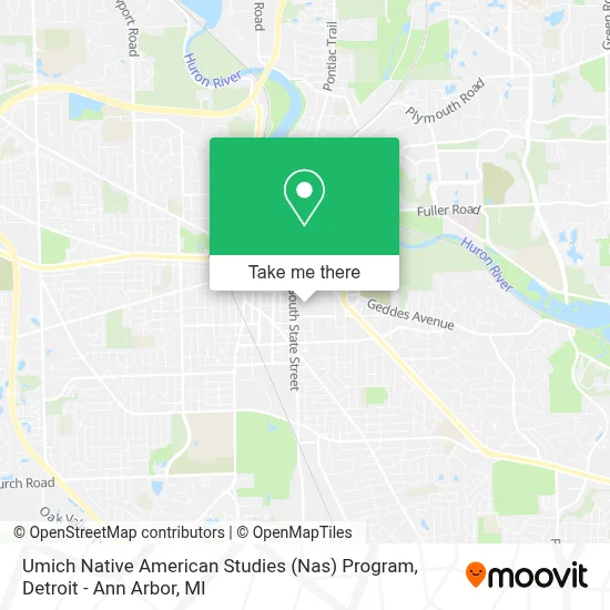 Umich Native American Studies (Nas) Program map