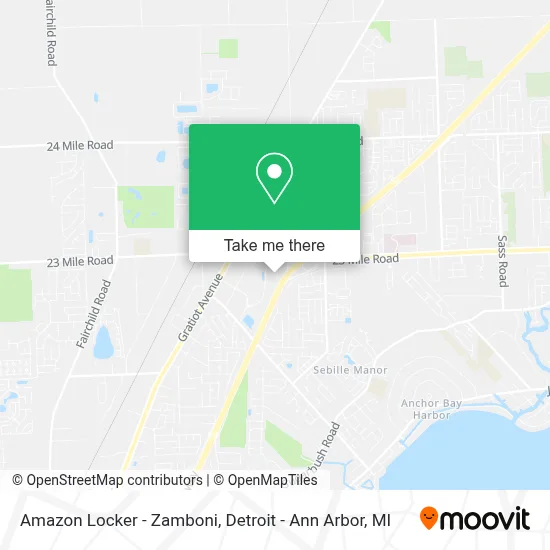 Amazon Locker - Zamboni map