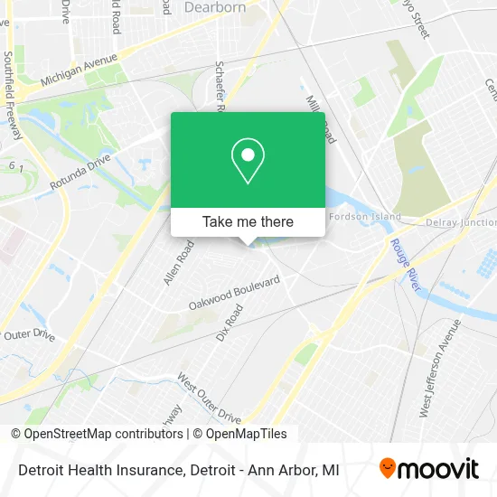 Detroit Health Insurance map