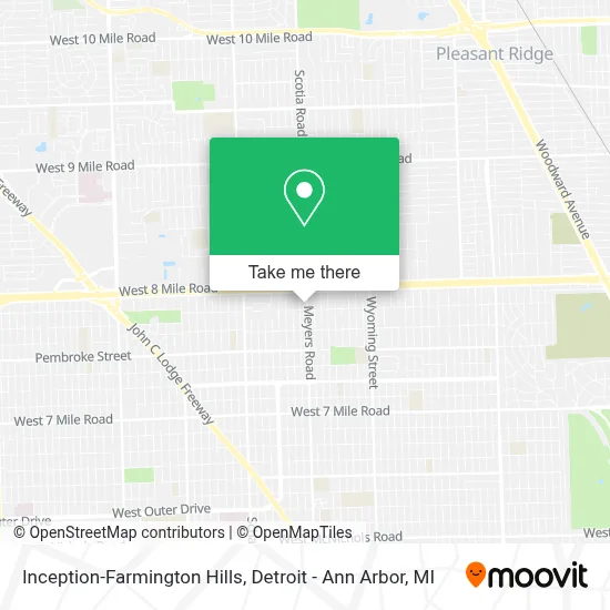Inception-Farmington Hills map
