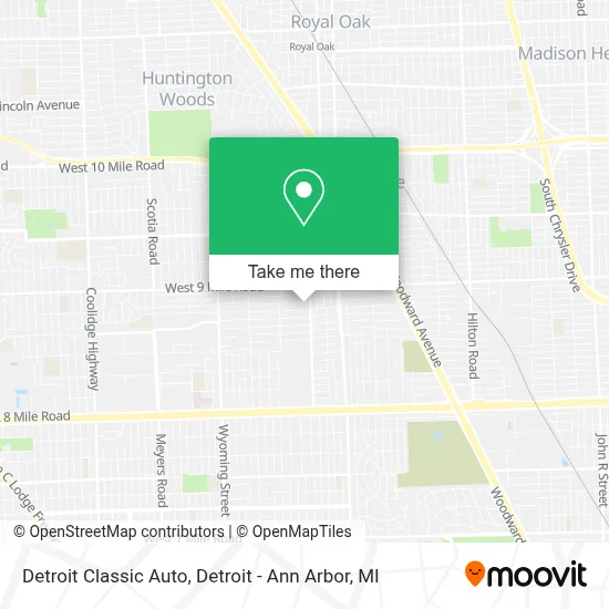 Detroit Classic Auto map