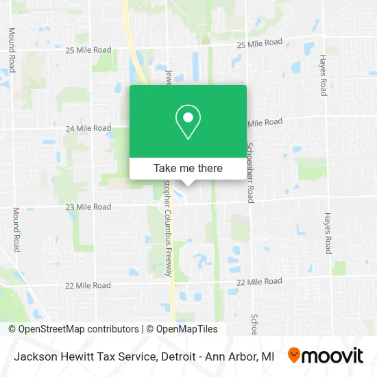 Jackson Hewitt Tax Service map