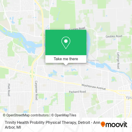 Trinity Health Probility Physical Therapy map