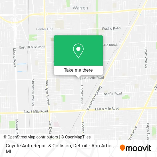 Coyote Auto Repair & Collision map