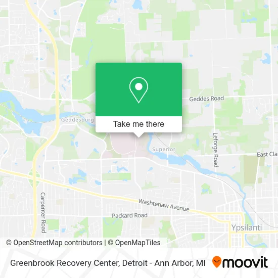 Greenbrook Recovery Center map