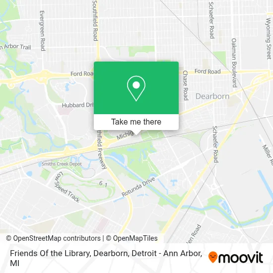 Friends Of the Library, Dearborn map