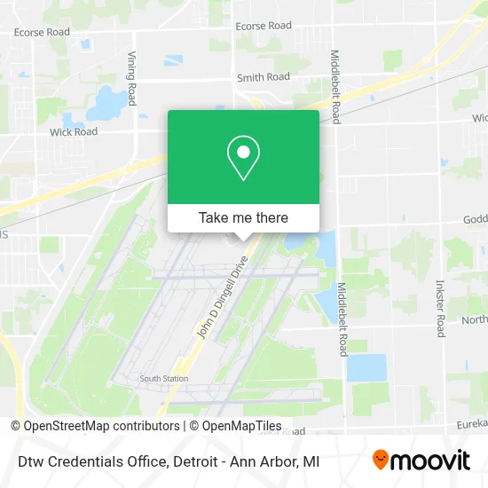 Dtw Credentials Office map