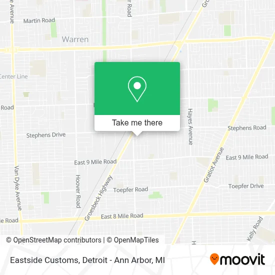 Eastside Customs map
